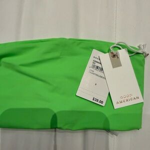 NWT Good American Chartreuse Bandeau Top